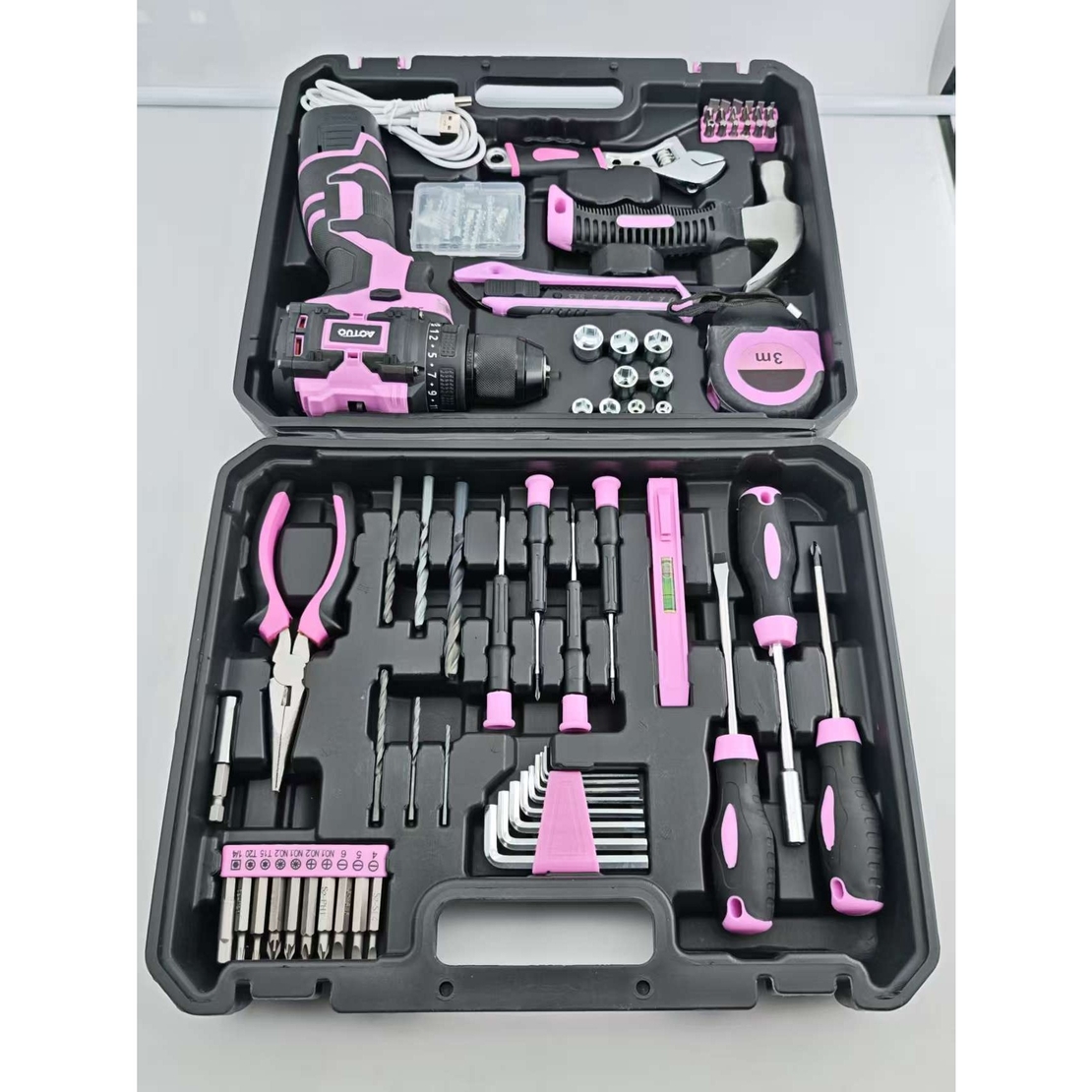 Set Scule, Vafy, Masina De Gaurit Si Insurubat, 18-21 V, Motor Fara Perii, 2 Trepte Viteza, 27 x 27 x 9 cm, Multicolor