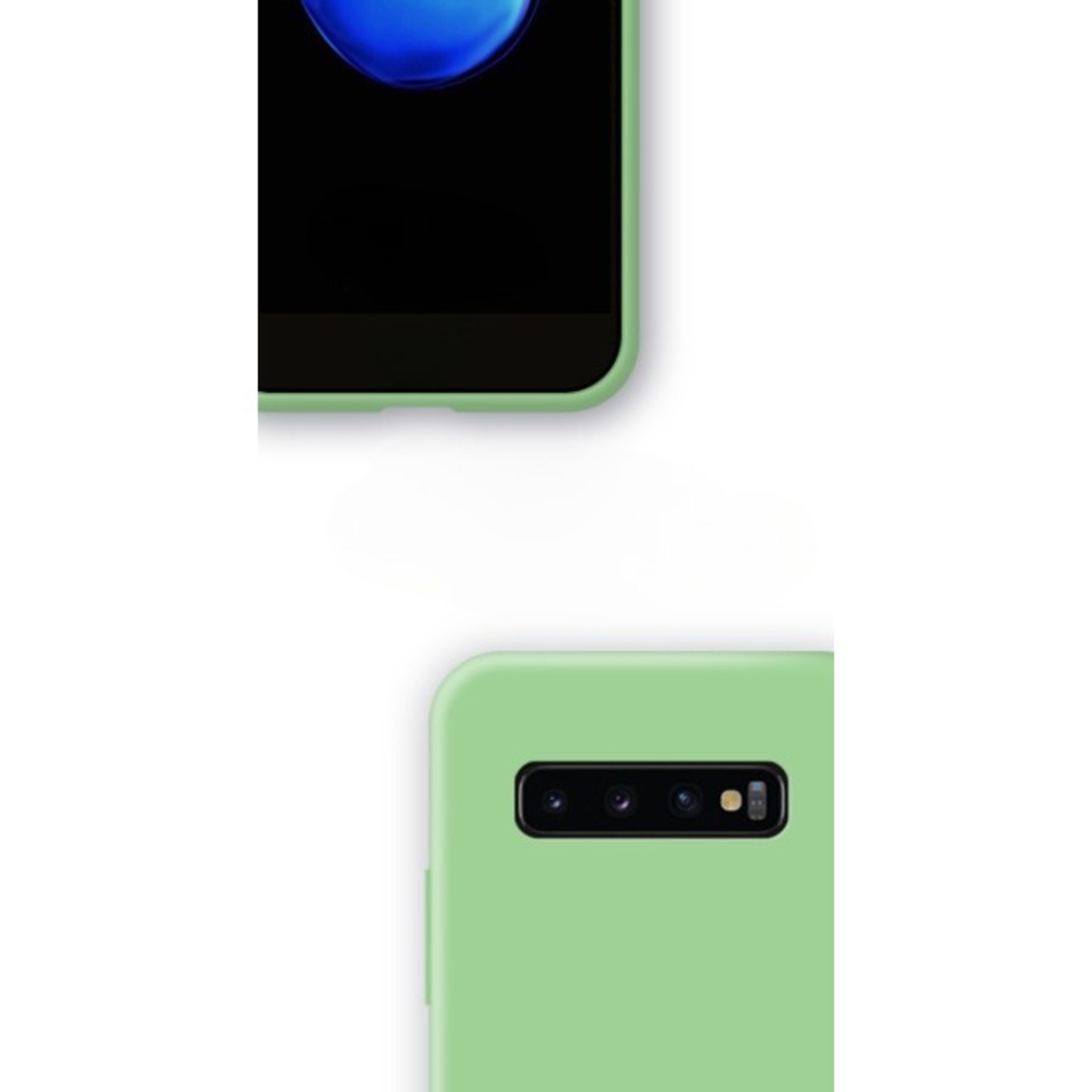 Husa protectie Vafy compatibila cu Samsung Galaxy S10 E Liquid Silicone Case Verde inchis