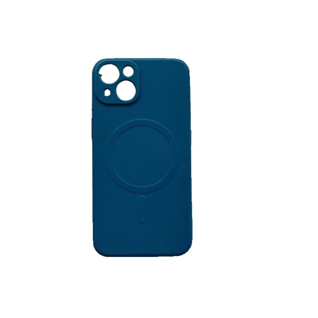 Husa protectie Vafy compatibila cu iPhone 14 Pro, Liquid MagSafe, ring-shaped, magnetica, Albastru