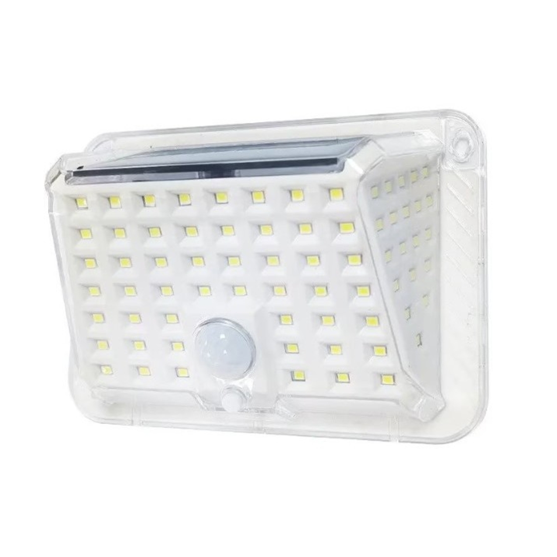 Lampa solara de perete Flippy, 90 LED-uri SMD, senzor de miscare, IP65, 1200mAh, material ABS, lumina alb rece, alb