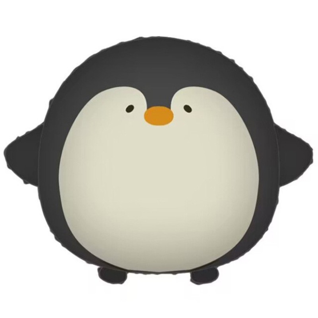 Balon din Folie Metalizata, Flippy, Figurina Animata, Model Pinguin, 54 x 48 cm, Ambalaj Individual, Pai Inclus, Umflare cu Aer sau Heliu, Negru