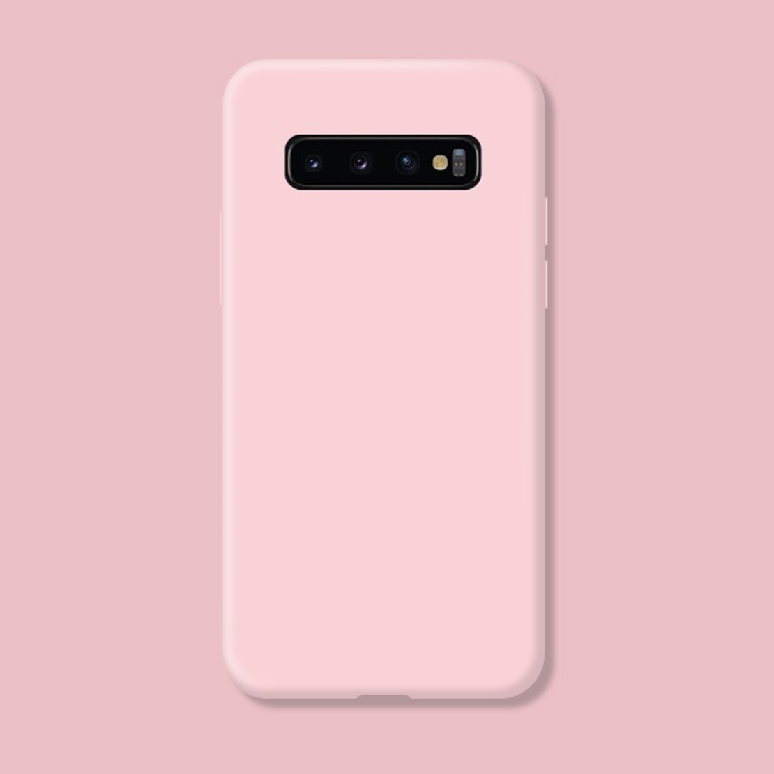 Husa protectie Vafy compatibila cu Samsung Galaxy S10 Liquid Silicone Case Roz