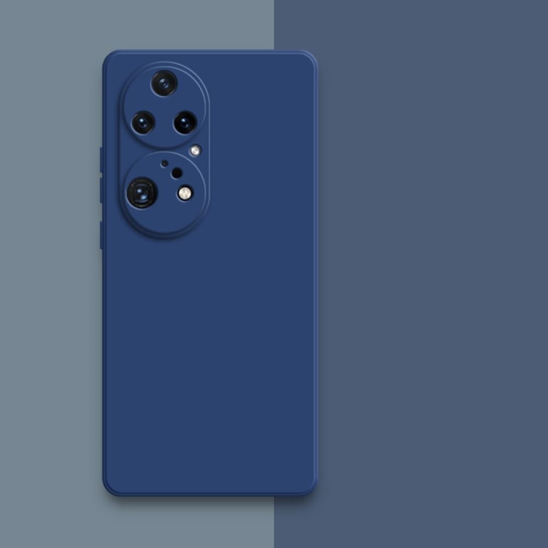 Husa de Protectie, Vafy, pentru Huawei P60 Pro, Liquid Silicone, cu Microfibra pe Interior, Protectie Antisoc, Compatibil Incarcare Wireless, Albastru