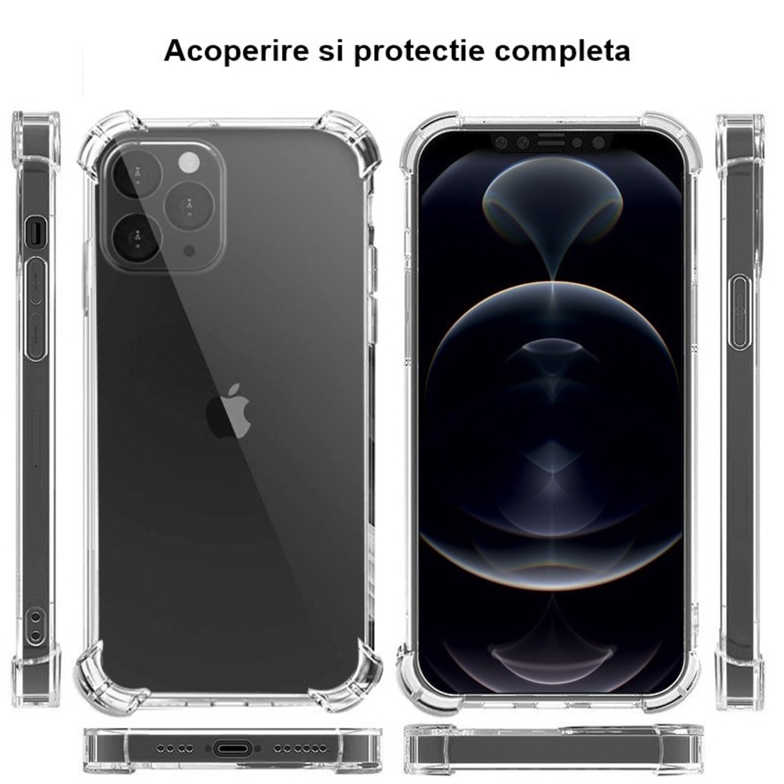 Husa de Protectie, Vafy, Compatibila cu Apple iPhone 16, TPU Antisoc, Protectie Colturi, 1.5 mm Transparent