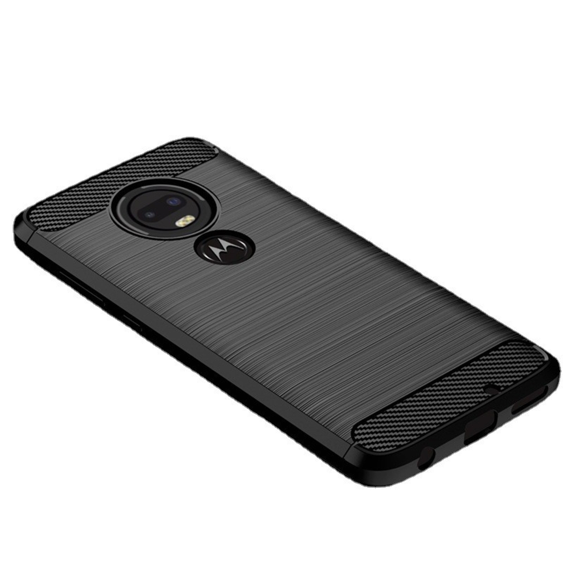 Husa de Protectie pentru Motorola Moto G22, Vafy, Protectie 360, din TPU cu element de Carbon, Anti Alunecare, 1.8 mm, Negru