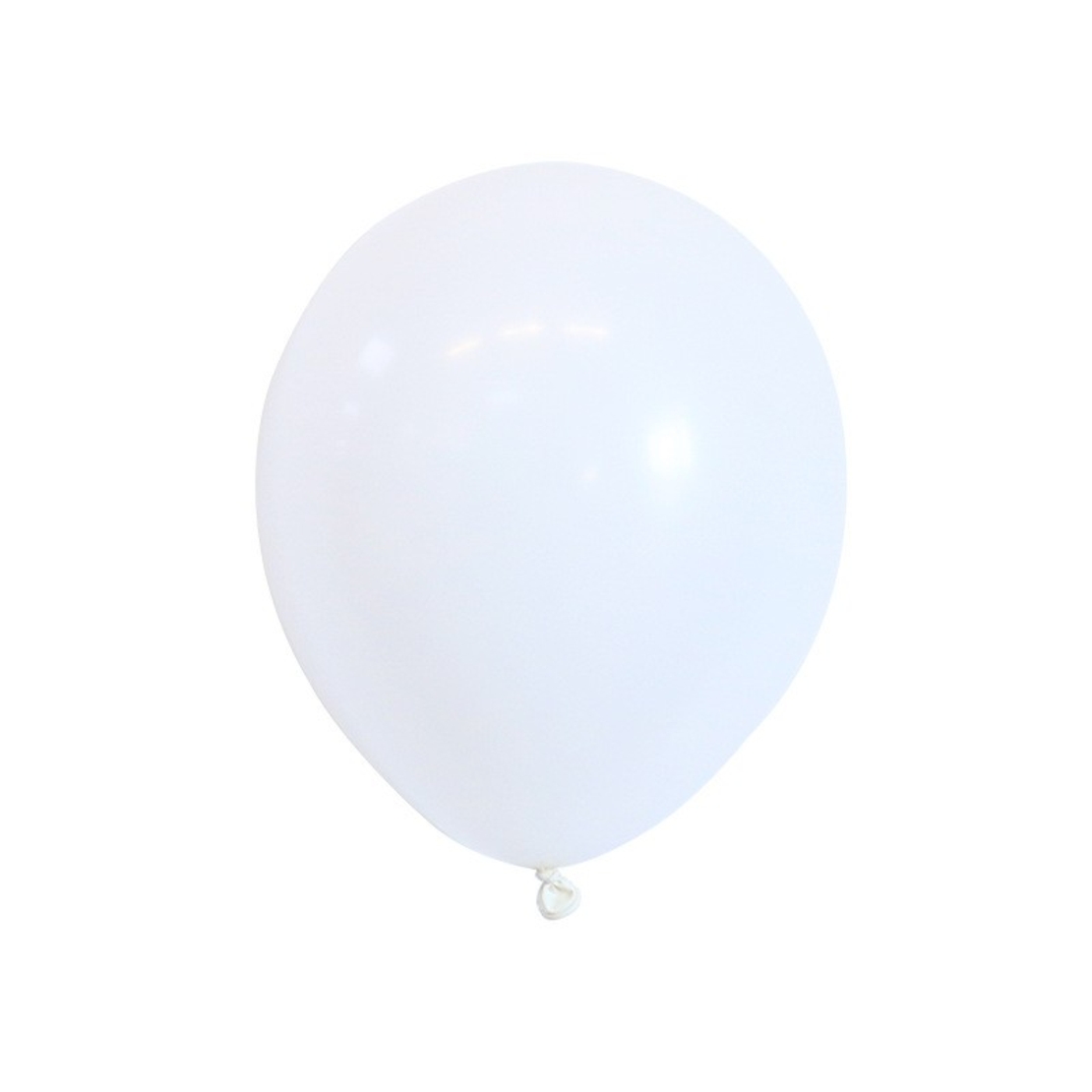 Set 12 Baloane, Flippy, din Latex Standard, 25 cm, Alb