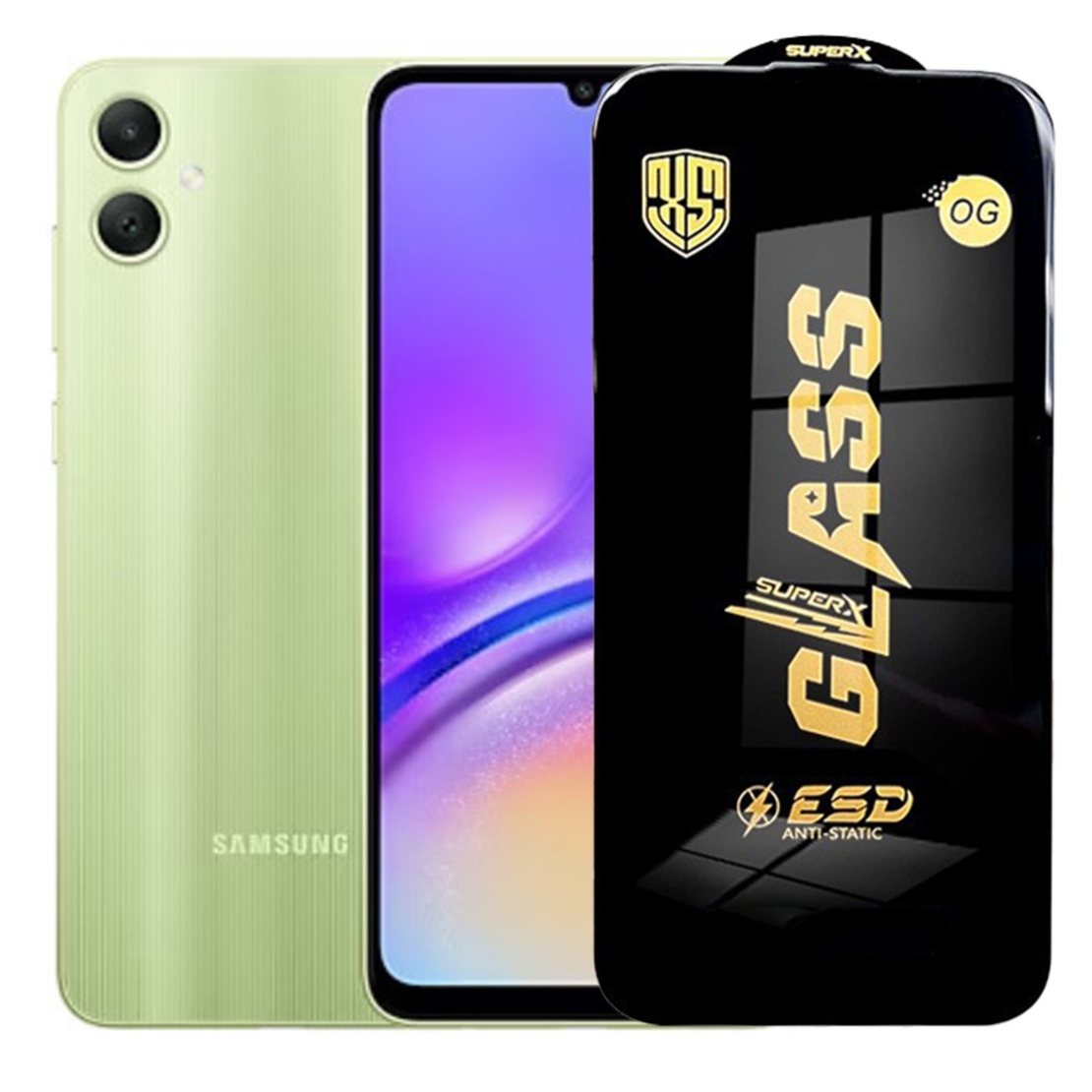 Folie de Sticla pentru Samsung Galaxy A05, Vafy, Sticla Securizata ESD Antistatica, Super-X Privacy OG, cu Margini Negre, Rezistenta la Zgirieturi, 0.35 mm, Transparent