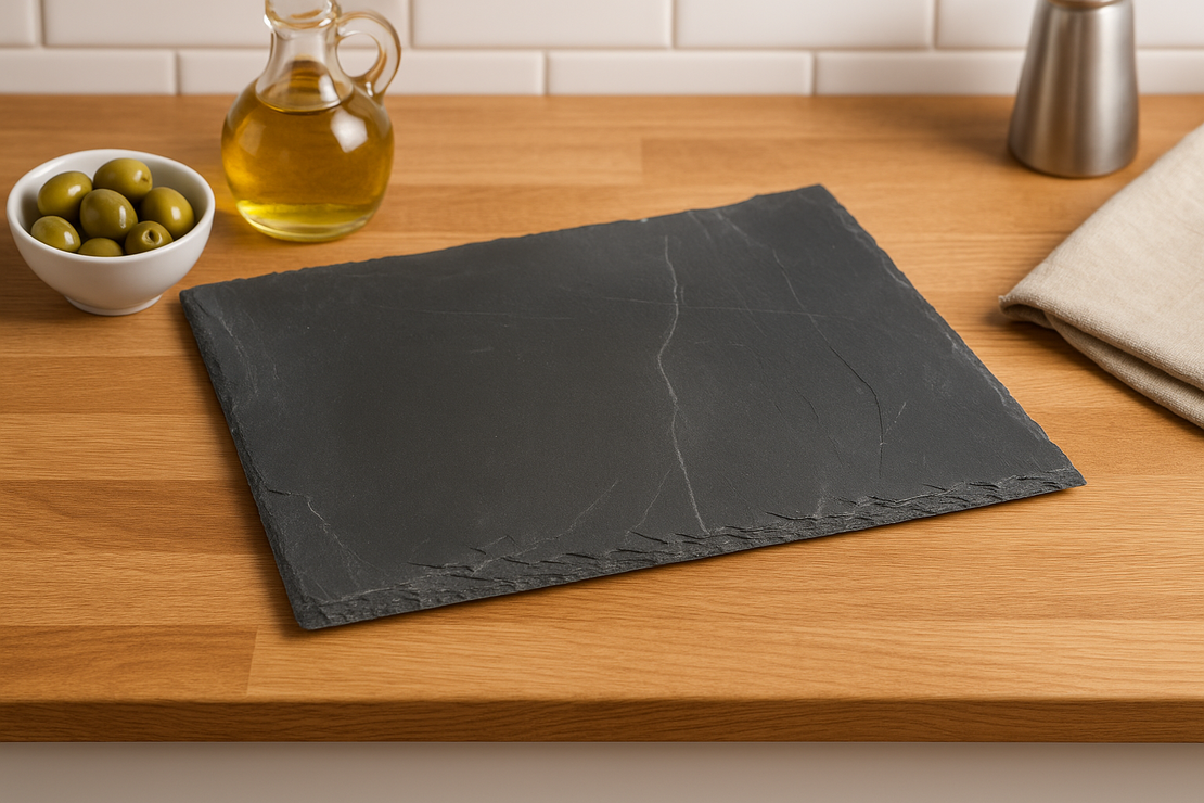 Platou servire Atmosphera ardezie, 30x30 cm, negru