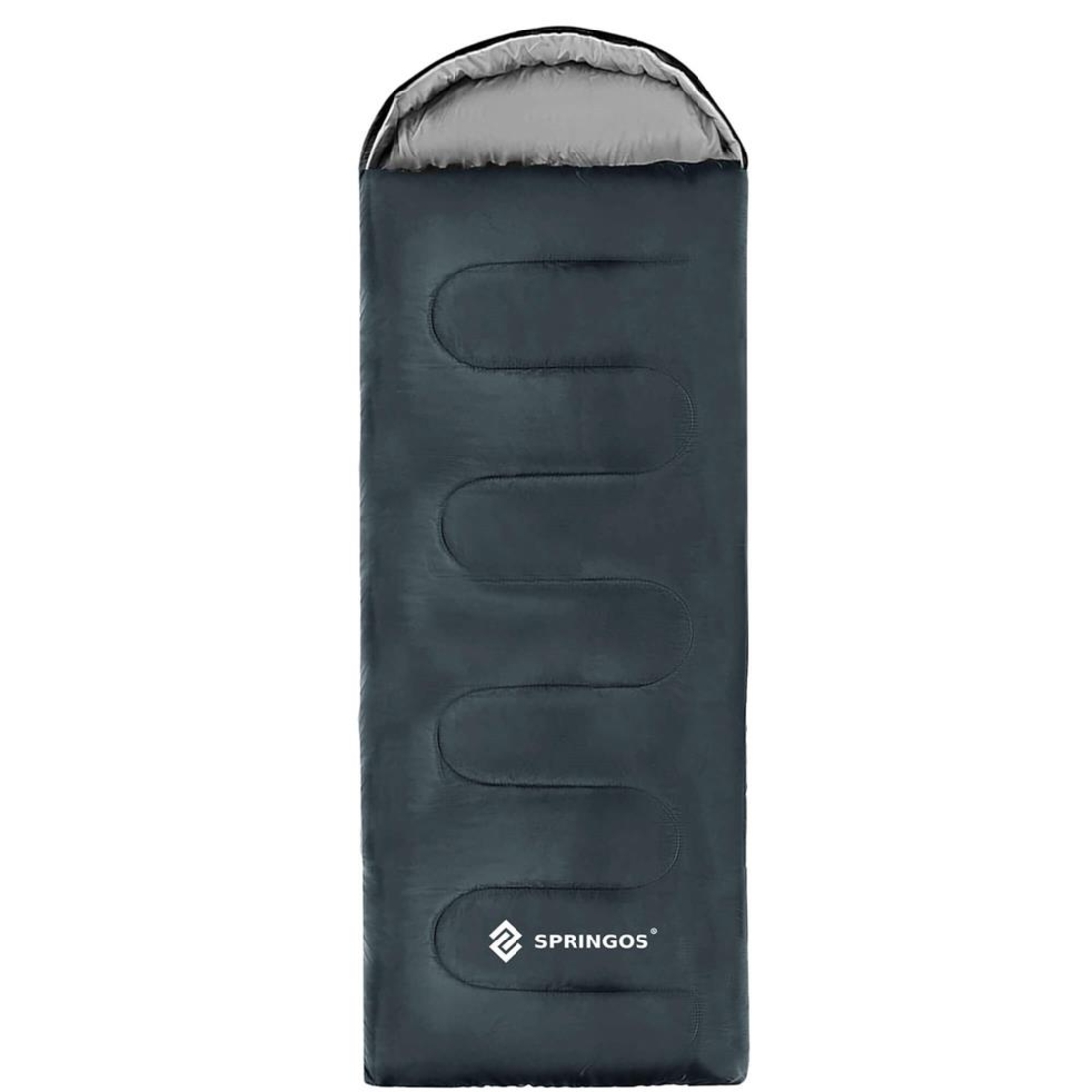 Sac de dormit tip mumie, cu geanta de transport, 210x73cm, 8-20grade, culoare gri