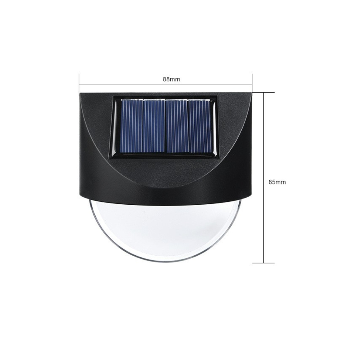 Aplica Solara LED pentru Gradina, Flippy, Set 4 Bucati, ABS/Policarbonat, Rezistent la Apa IP65, 1 LED, pentru gradina, casa, balcon, terasa, 1.2V, 600mah, 8.8 x 8.5 cm, Lumina Alb Rece, Negru