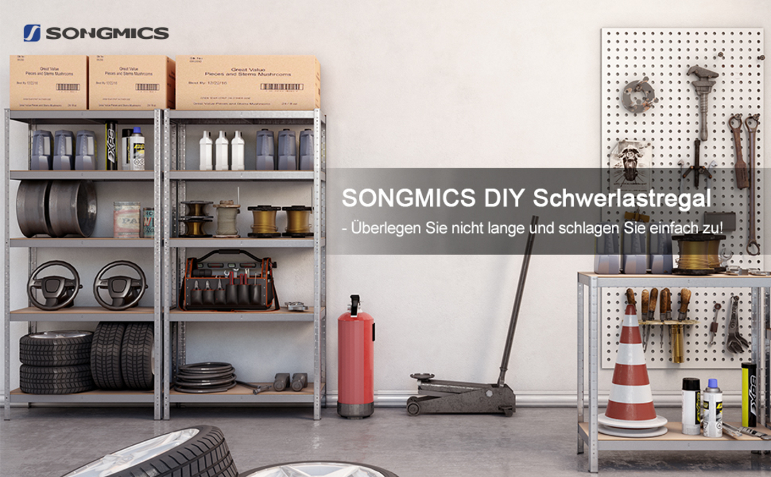 SONGMICS Raft de depozitare metalic, cu suprafata galvanizata, 5 polite, max. 875 kg, 180x90x40cm, argintiu