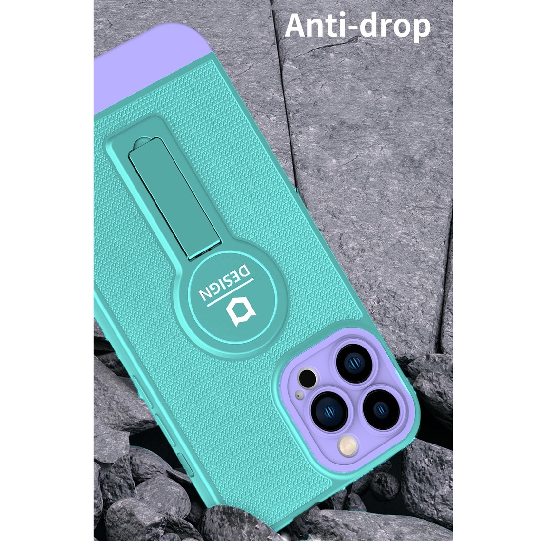 Husa Armor Design, Vafy, pentru Apple iPhone 11 Pro, cu Stand, Suport Auto Magnetic, Wireless Charge, Blue/Mov