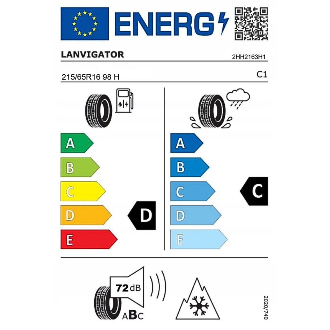 Anvelopa Iarna LANVIGATOR WINTERGRIP HP 215/65R16 98H, Aderenta Sporita pe Zapada si Umed, Confort si Durabilitate