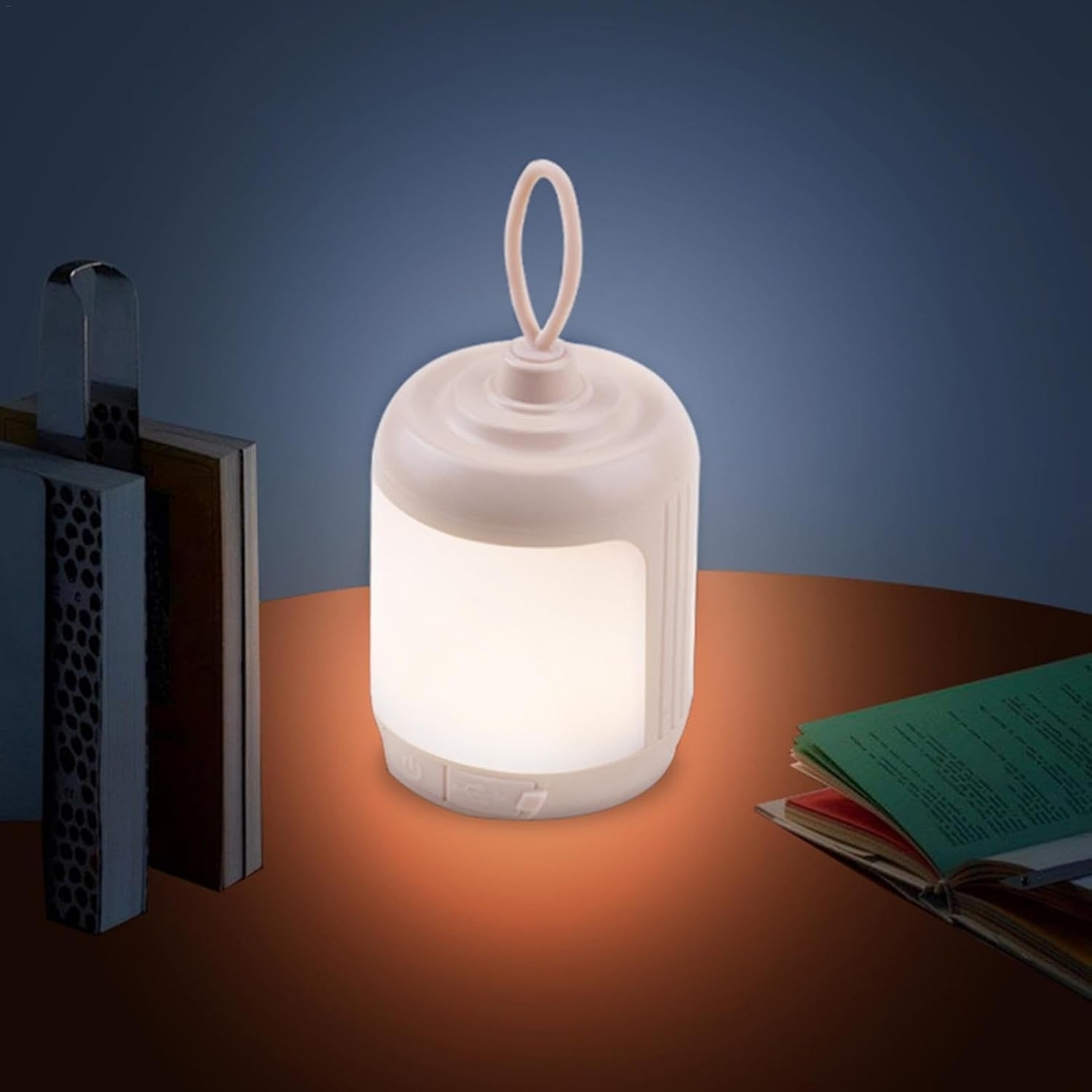 Mini Lampa LED de Camping, Vafy, pentru Aer Liber, Reincarcabila USB Type C, 3 Trepte de Lumina, Portabila, 13.8 x 6.5 cm, 5V, Alb