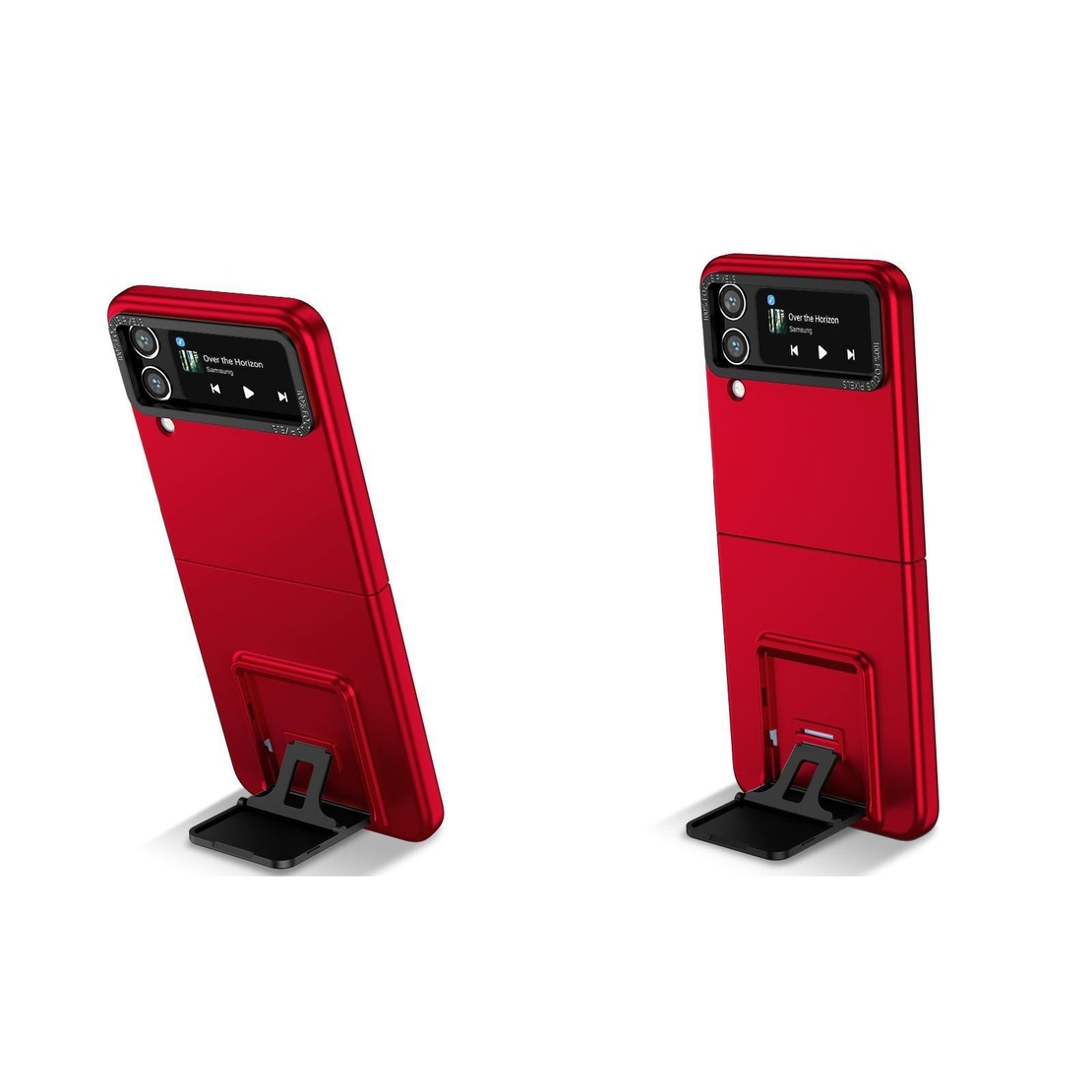Husa de protectie Vafy, Pliere Tridimensionala, Multifunctionala, PC, pentru Samsung Galaxy Z Flip 4 / Z Flip 4 5G , Rosu