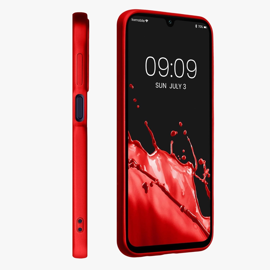 Husa de Protectie Matte TPU, Vafy, pentru Samsung Galaxy S23 FE 5G, Protectie Camera, Antisoc, Antizgariere, Antialunecare, Acoperire Completa, Rosu