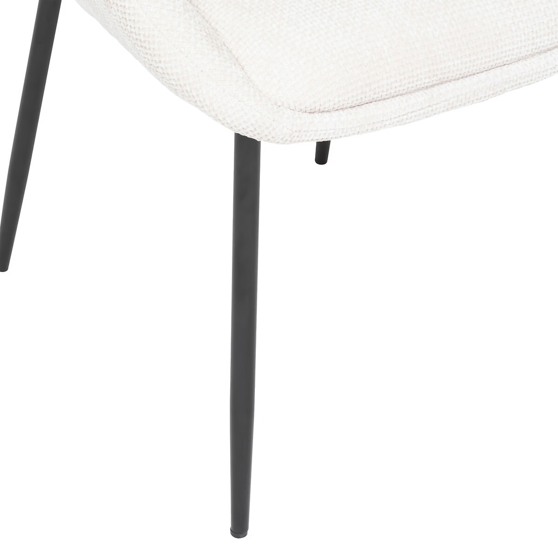 Scaun Atmosphera Seliso cu sezut din chenille, cadru din otel, 60x57x81 cm, bej
