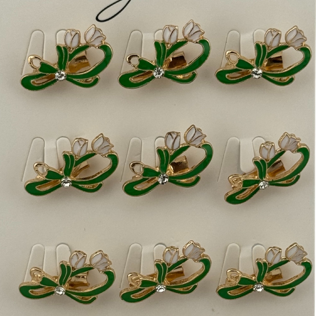 Set 12 Brose Martisor Primavara, Jolie, Model Ghiocel cu Piatra
