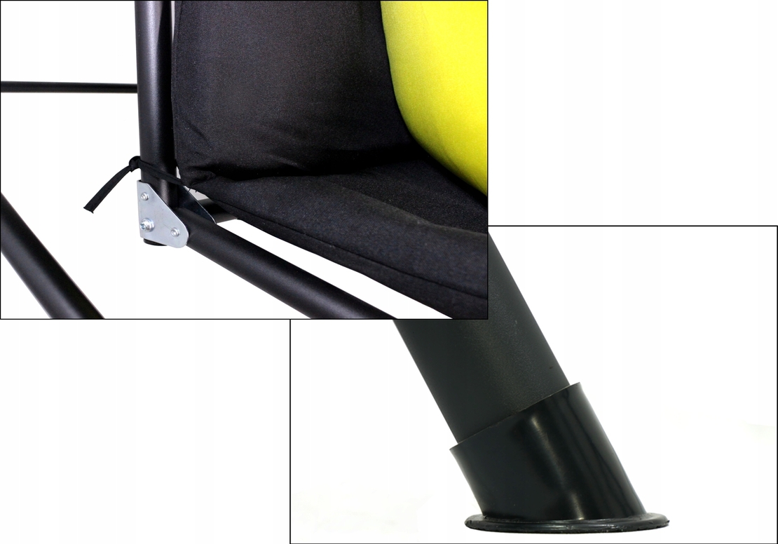Leagan balansoar gradina Sersimo Trieste, 3 locuri, 220kg, negru
