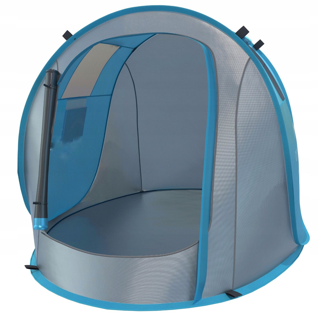Cort plaja si picnic Sersimo, protectie UV, 210x130x90 cm, albastru gri