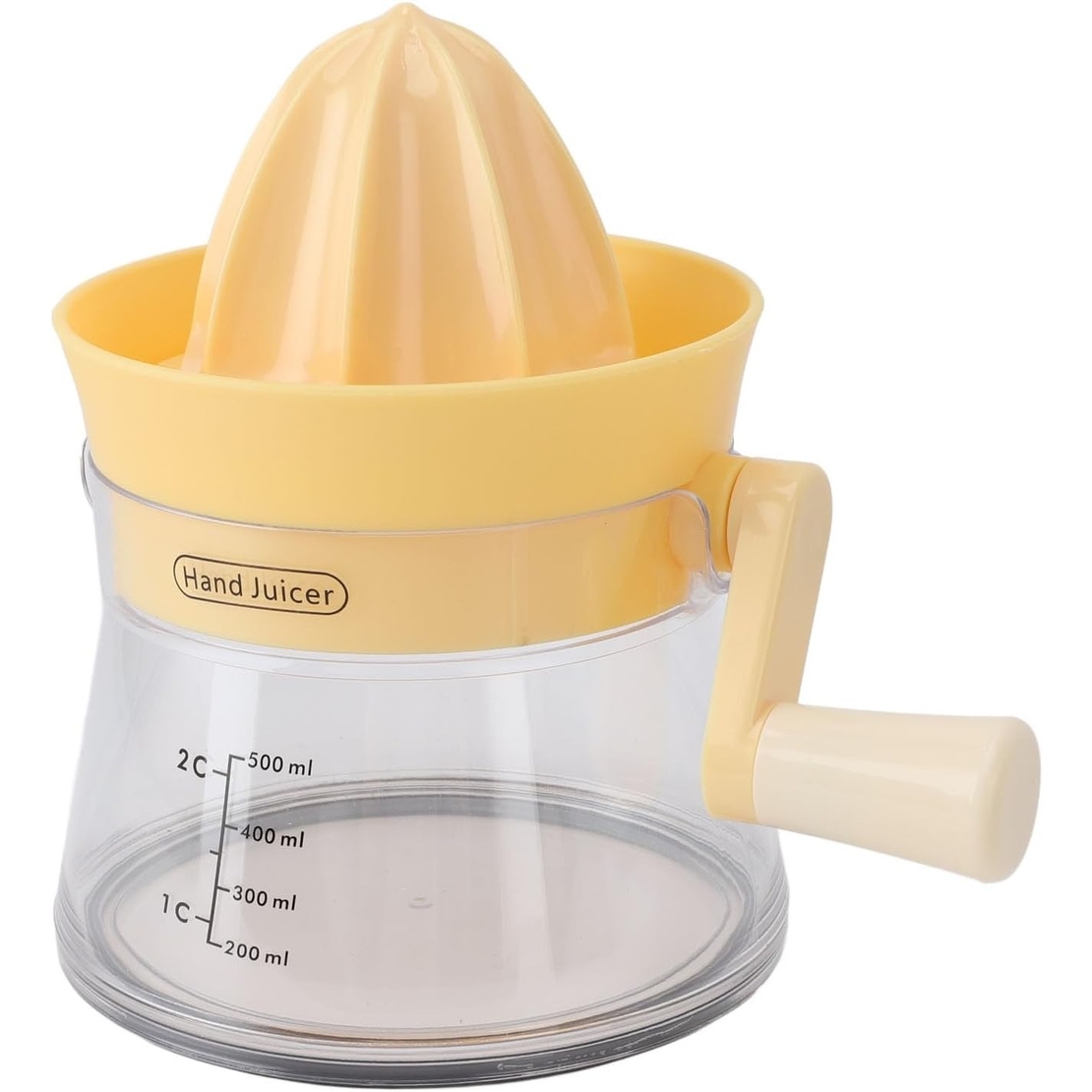 Storcator de Citrice Manual, Flippy, Rezistente, Usor de Folosit si Depozitat, Durabil, Calitativ, 16.5x13cm, Transparent/ Galben