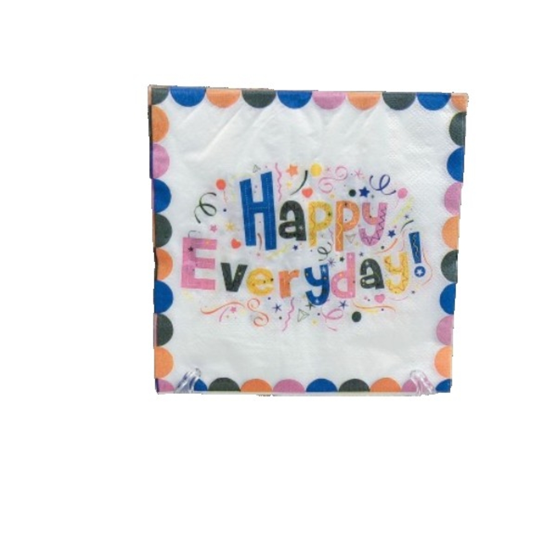 Set 20 Servetele de Masa, Vafy, din Hartie, 33 x 33 cm, Model Happy Everyday, Multicolor