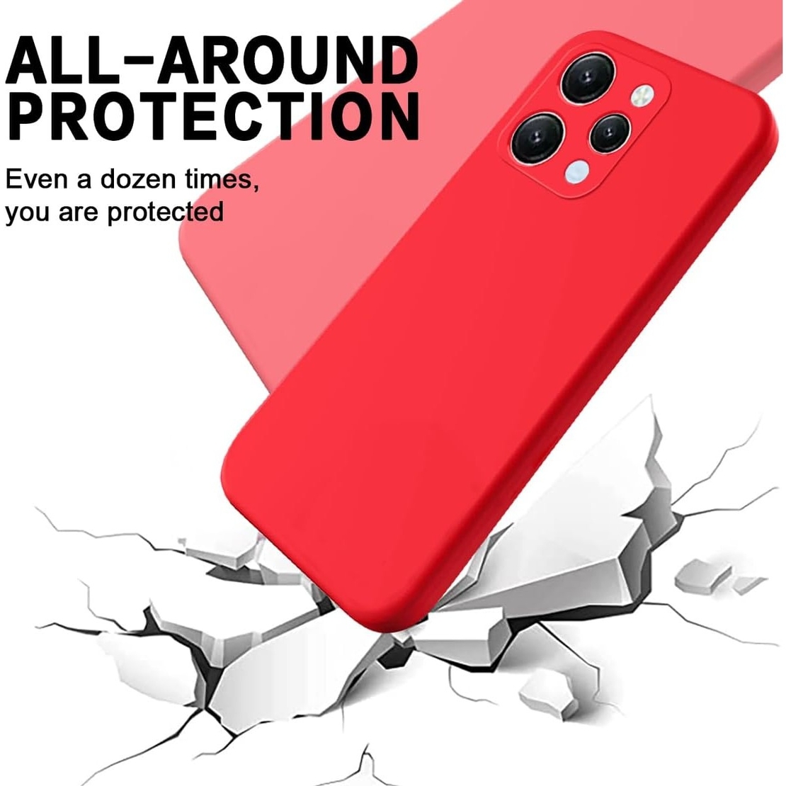 Husa de Protectie Matte TPU, Vafy, pentru Xiaomi Redmi 12 Pro, Protectie Camera, Antisoc, Antizgariere, Antialunecare, Acoperire Completa, Rosu