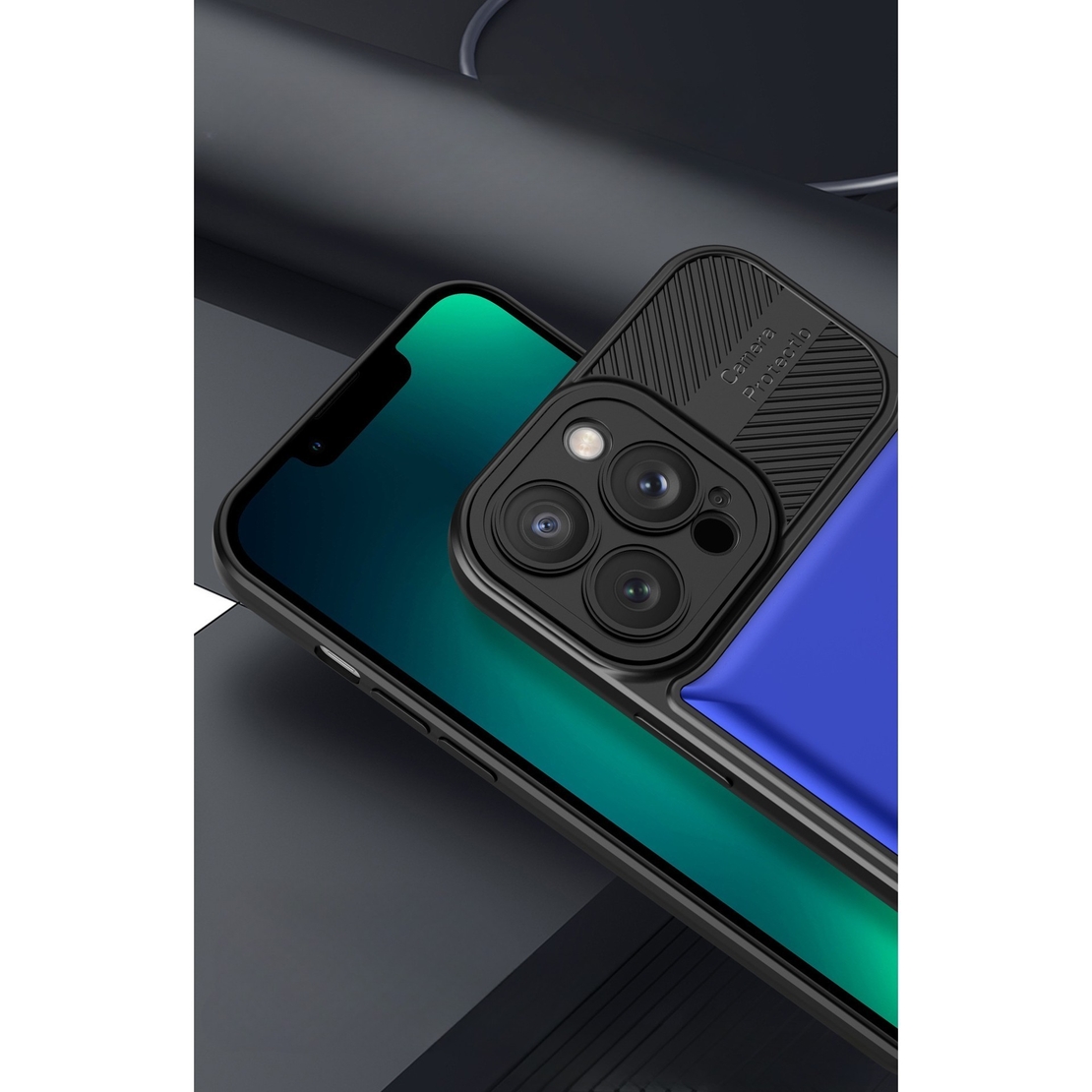 Husa Urban Armor pentru Samsung Galaxy A24 4G, Vafy, Suport Auto Magnetic, Protectie Antisoc, Albastru