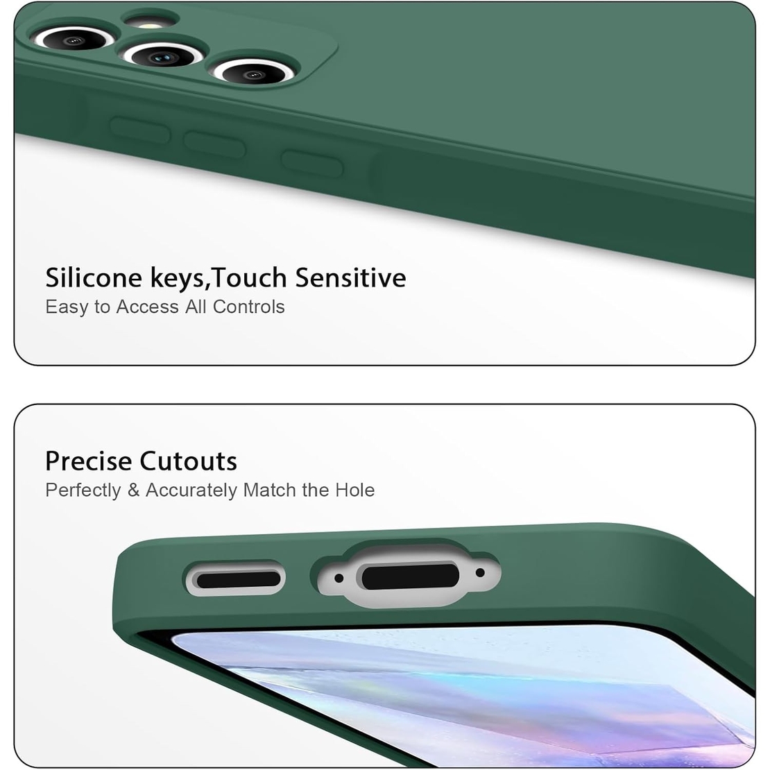 Husa de Protectie, Vafy, pentru Huawei P60 Pro, Liquid Silicone, cu Microfibra pe Interior, Protectie Antisoc, Compatibil Incarcare Wireless, Verde