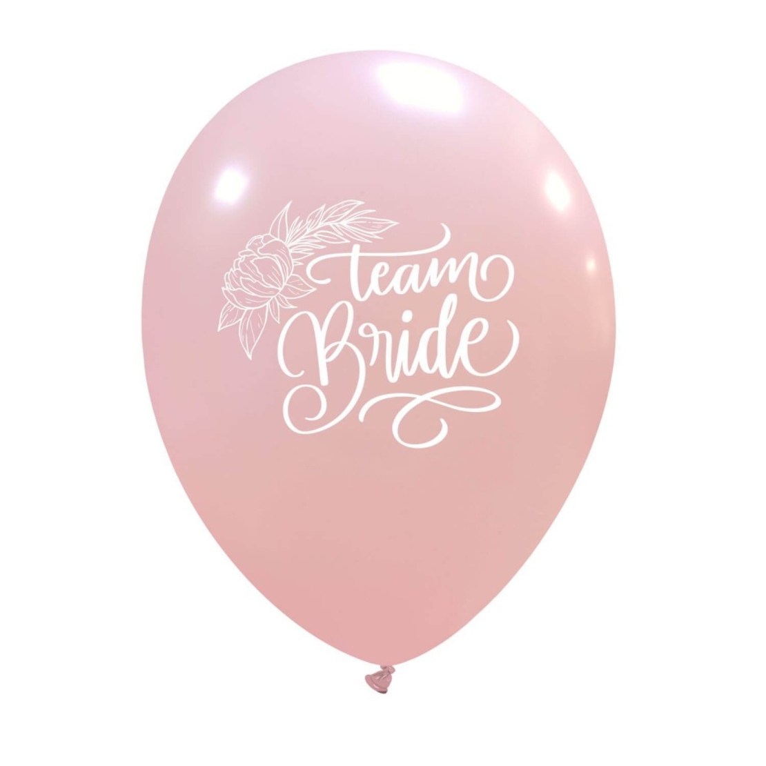 Baloane de Decor, Flippy, Set 10 Baloane de Decor pentru Echipa Miresei, din Latex 25 cm, Alb/Roz