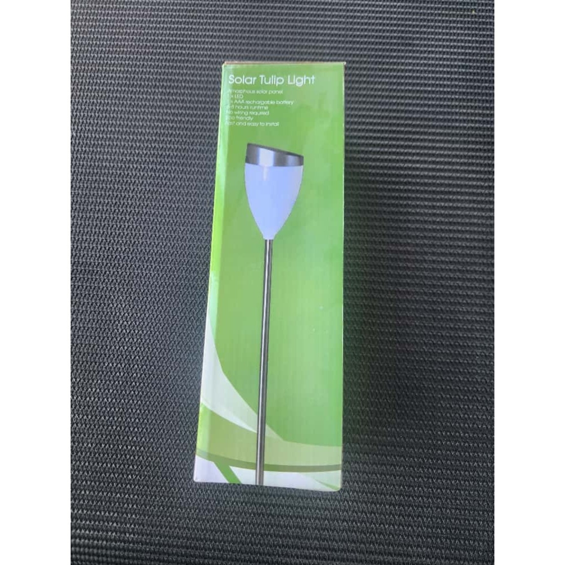Lampa Solara pentru Gradina, Flippy, Set 2 buc, Tip LED, Model Lalea Tulip Light, Timp de Functionare 6-8 h, Inaltime 62 cm, Rezistenta la Apa, Alb