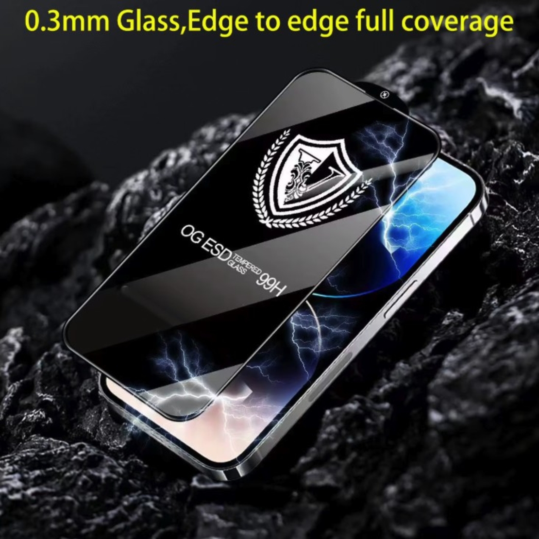 Folie Sticla Securizata, Vafy, compatibila cu Apple iPhone 16 Pro, Sticla, Super HD Glass, Anti-static, Margini Negre, 99H OG, Transparent