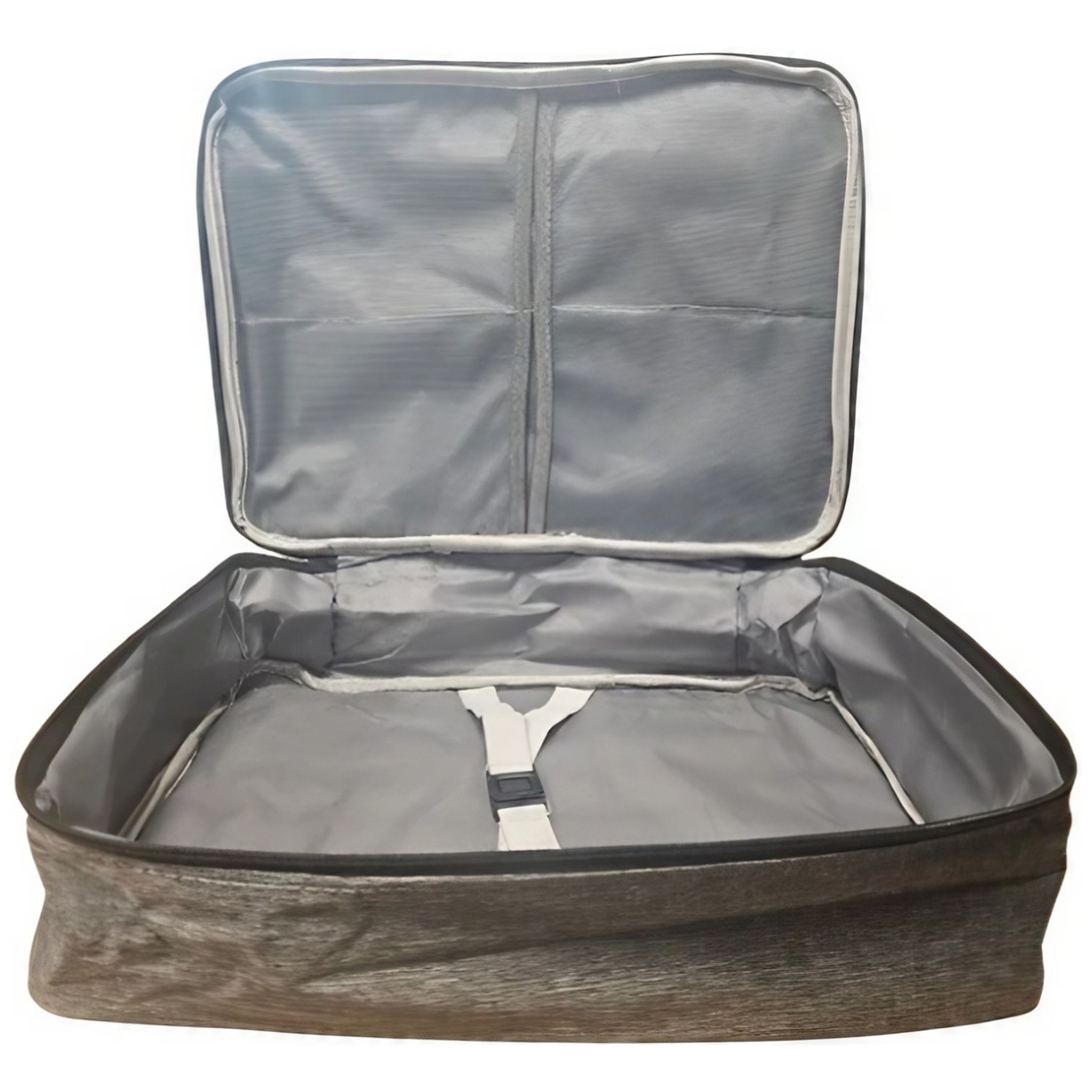 Geanta pentru Depozitare Acte si Documente, Flippy, 1 Compartiment mare cu Curele Interioare, Impermeabila, 37 x 10.5 x 27 cm, Gri