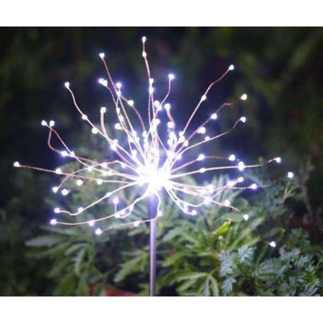 Lampa solara sub forma de artificii, 120 LED-uri, alb rece, Vafy