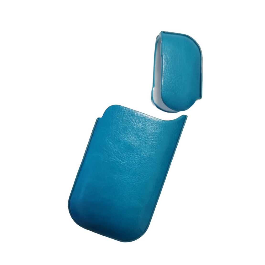 Husa Vafy pentru IQOS 2.4 Plus, Capac de Protectie, Anti Soc si Zgarieturi, din Piele Ecologica, 43 g, 12 x 6 x 2.5 cm, Turcoaz
