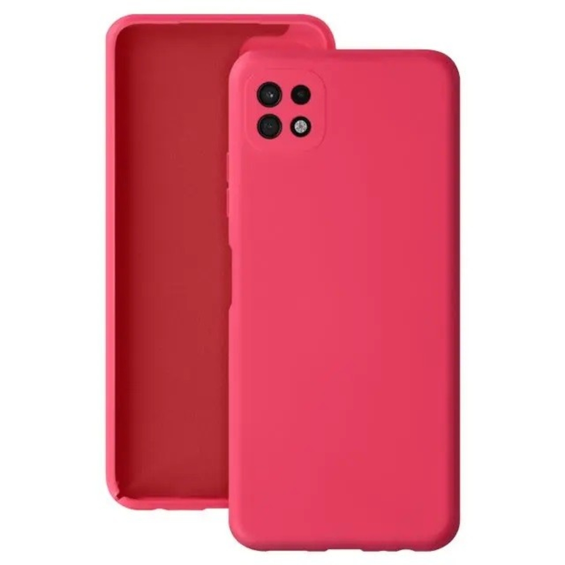 Husa protectie Vafy pentru Samsung A22 5G Liquid Silicone Roz Fuchsia/Roz