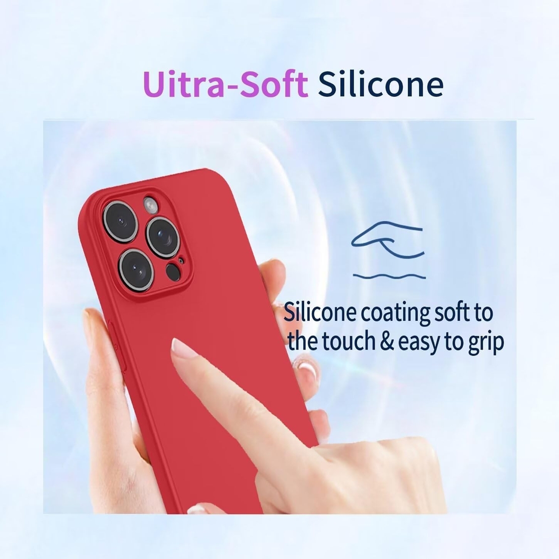 Husa de Protectie, Vafy, pentru Oppo Reno 11 F, Liquid Silicone, cu Microfibra pe Interior, Protectie Antisoc, Compatibil Incarcare Wireless, Rosu