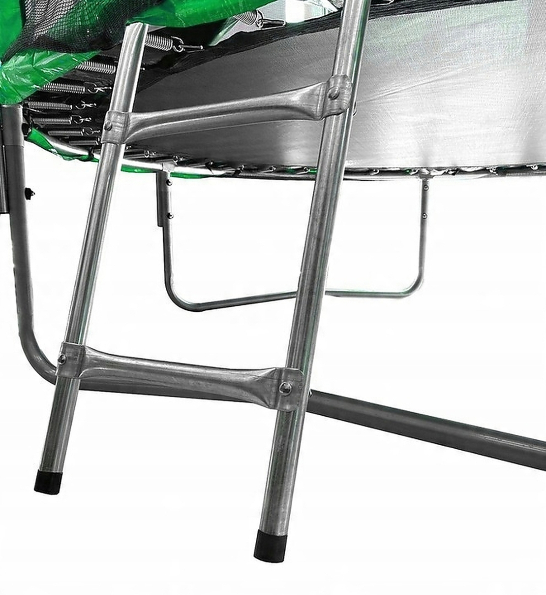 Trambulina gradina 252 cm cu scara si plasa interioara, maxim 100 kg, verde