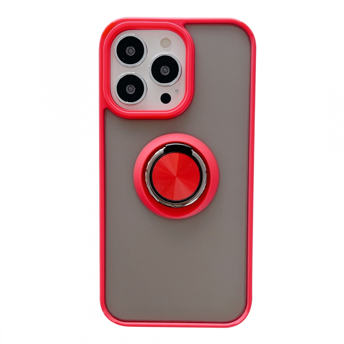 Husa de protectie Vafy compatibila cu Apple iPhone 13 Pro,Defender cu prindere inel,Rosu