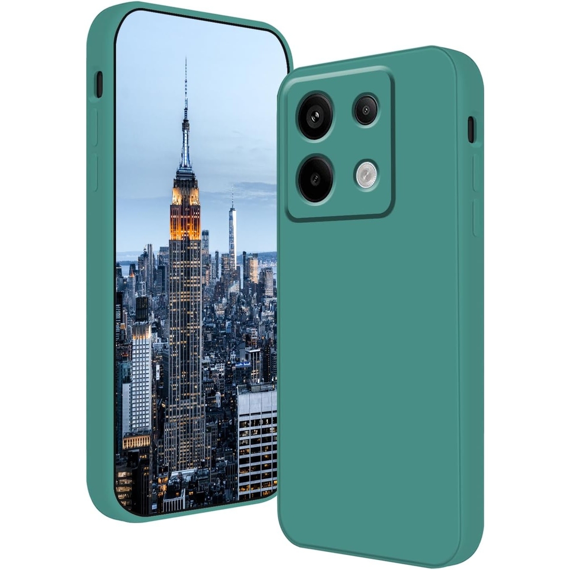 Husa de Protectie, Vafy, pentru Xiaomi Redmi Note 13 5G, Liquid Silicone, cu Microfibra pe Interior, Protectie Antisoc, Compatibil Incarcare Wireless, Verde