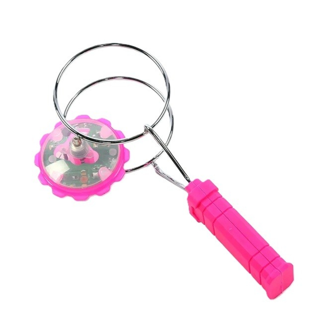 Jucarie Interactiva, Flippy, Titirez Magnetic, cu Led, 19.8 x 5 cm, Roz