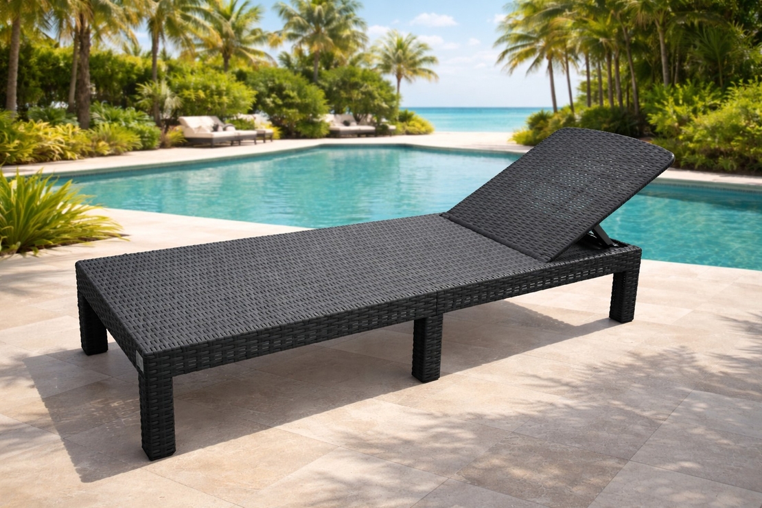 Sezlong pliabil tip valiza, 3 pozitii reglare, structura usoara pentru transport, 186x60x30 cm, gri