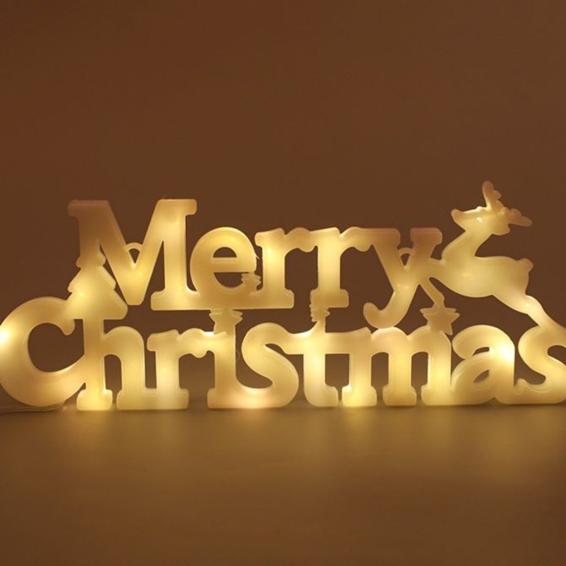 Instalatie LED de Craciun, Vafy, Litere 3D, Merry Christmas, Lumina Calda, 27.5 x 10.5 x 1.4 cm, Alb