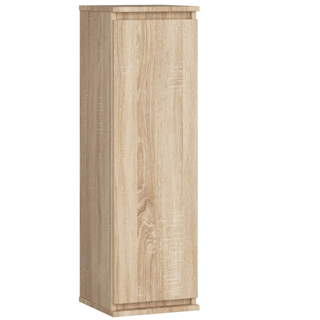 Dulap suspendat, cu usa si 3 rafturi interioare, PAL 16 mm, 30x30x99 cm, stejar sonoma