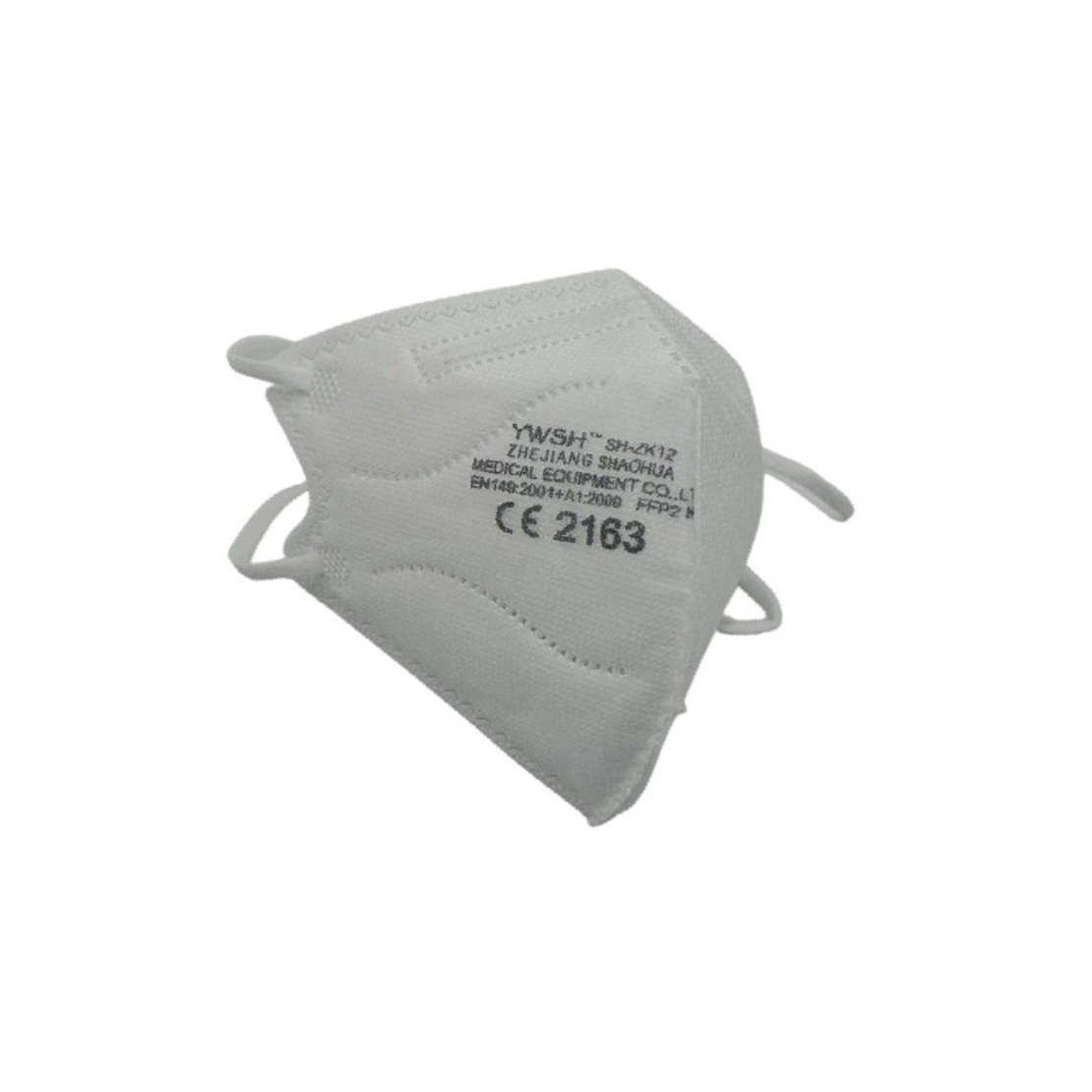 Set 40 bucati Masca de protectie faciala pentru copii, Flippy®️, de unica folosinta, FFP2 CE 2163, 5 straturi, nesterila, ambalaj individual, Copii, Alb