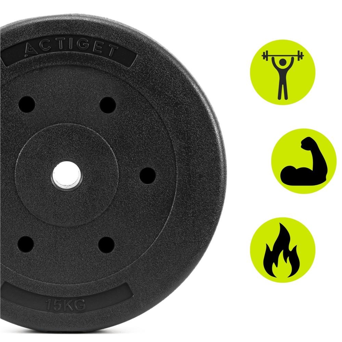 Disc greutate haltera, 10 kg, umplutura bitumica, invelist PP, 29 mm, negru