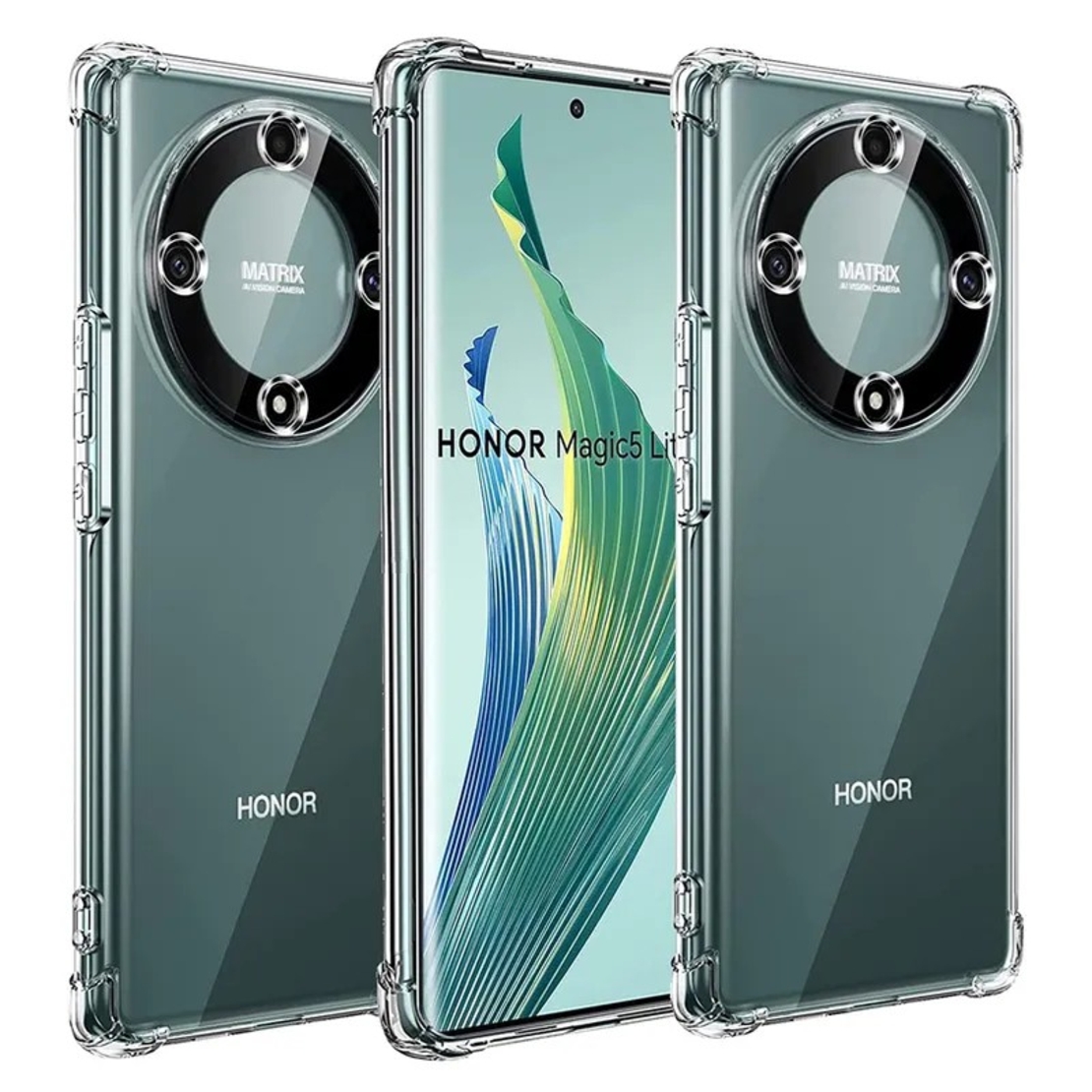 Husa de Protectie, Vafy, Compatibila cu Honor Magic 5 Pro, TPU Antisoc, Protectie Colturi, 1.5 mm Transparent