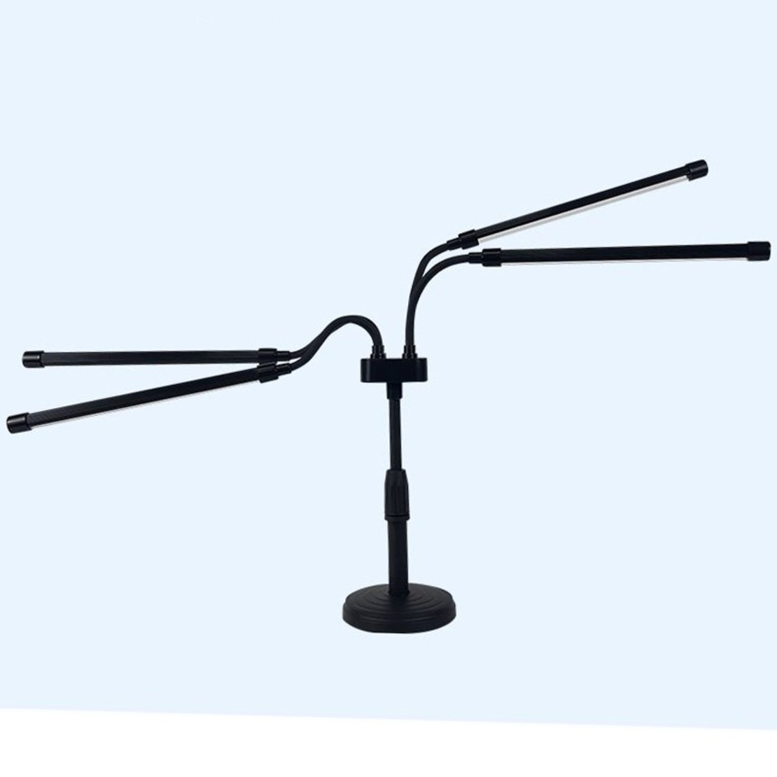 Lampa UV pentru cresterea plantelor, Flippy, conectare la retea, 20W, 4 capete, 72 LED-uri, ajustabila pana la 66.5 cm, Lumina Alb Mov