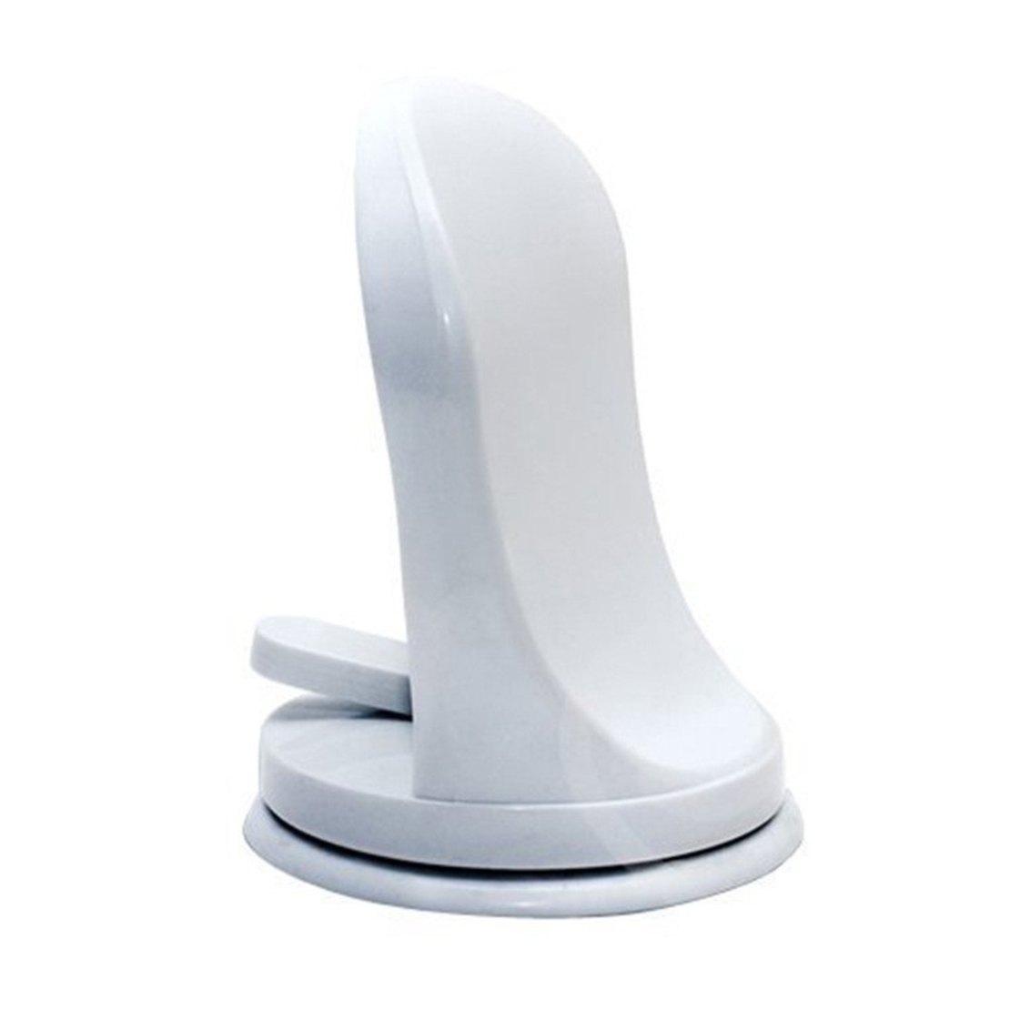 Suport de Picior, Flippy, pentru Baie, cu Ventuza, din PP si PVC, Antiderapant, 11.5 x 15 cm, Alb
