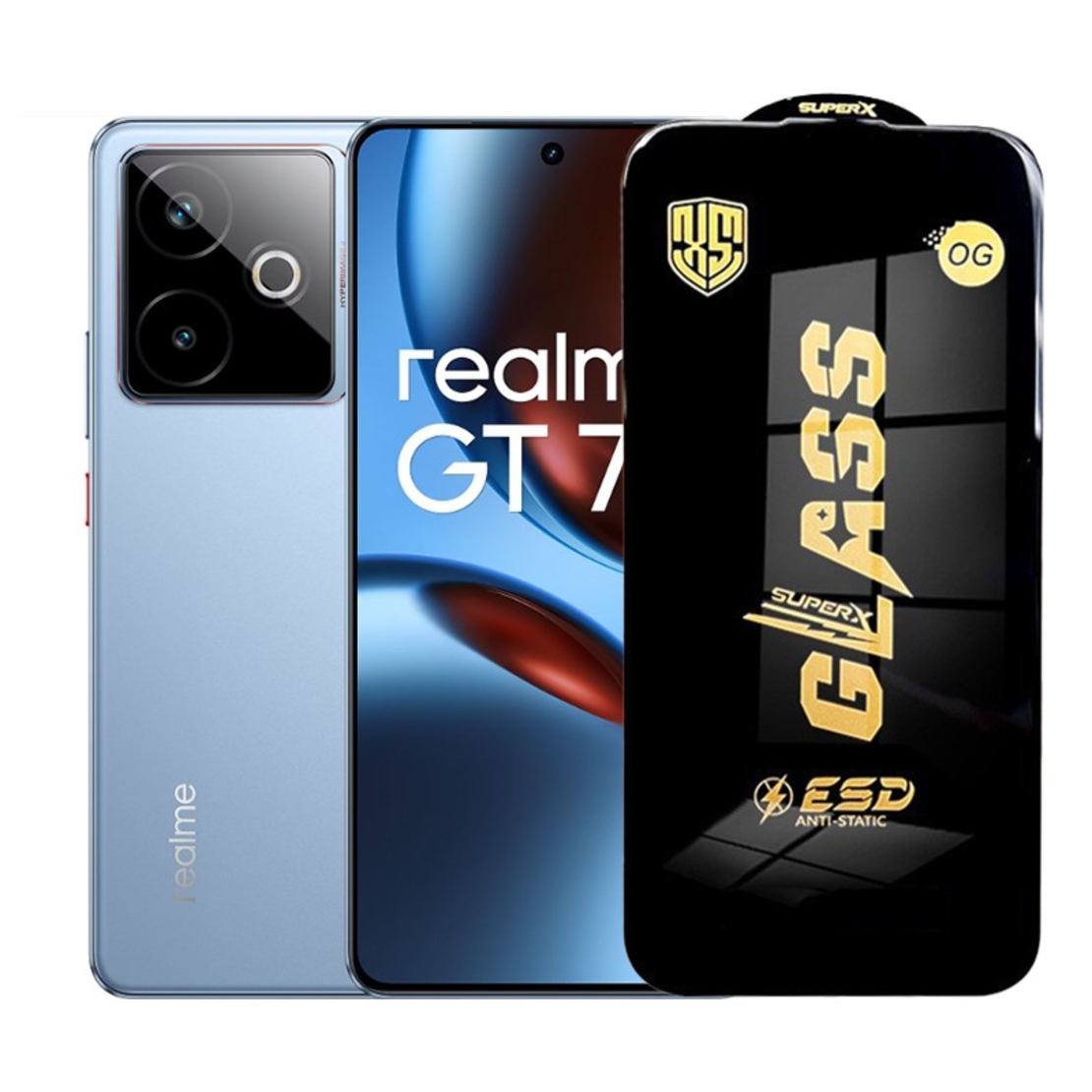 Folie de Protectie pentru Realme GT7T, Vafy, Sticla Securizata ESD, Margini Negre, Rezistenta la Zgirieturi, Antistatica, 0.35 mm, Transparenta
